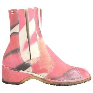 Chanel Tie-Dye Effect Boots Size 37